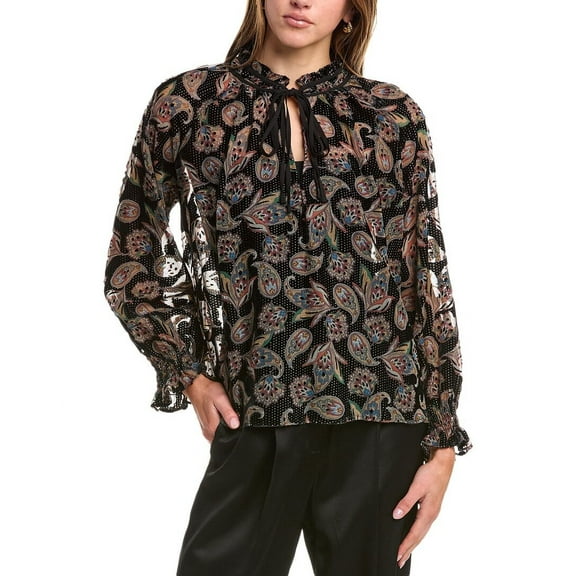 ba&sh womens  Ruiz Blouse, 1, Black