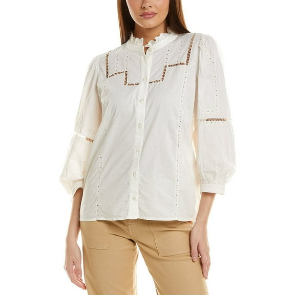 ba&sh womens  Tamie Blouse, 2, Beige