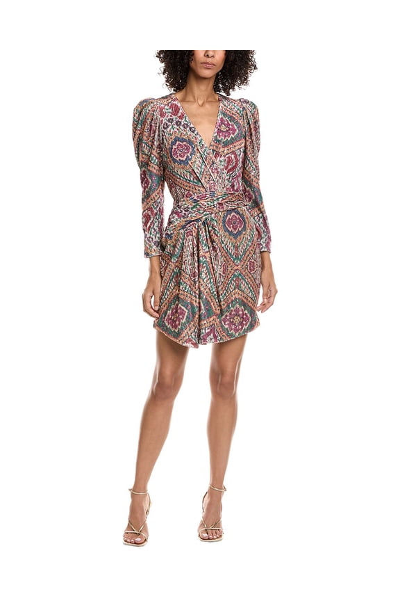 womens Tola Velvet Sequin Mini Dress, 4