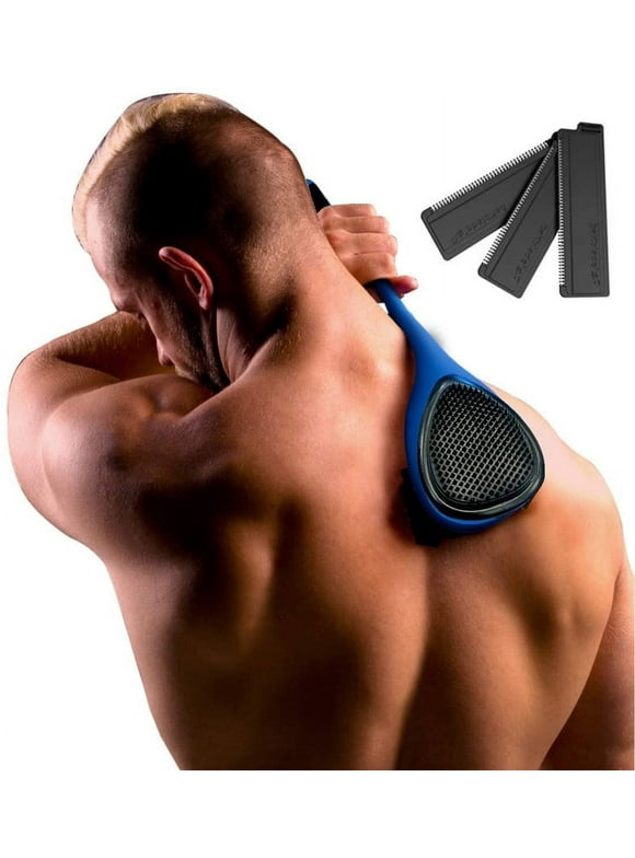 baKblade 2.0 Elite Plus Back Shavers for Men: The DIY Back Hair Shaver for Men with Safety Blade Technology & Ergonomic Handle, Wet or Dry Shaving (Extra Blades Included)