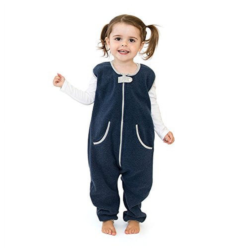baby deedee Sleep Fleece Kicker Sack with Feet Wearable Blanket Sleeper 2 4T Navy