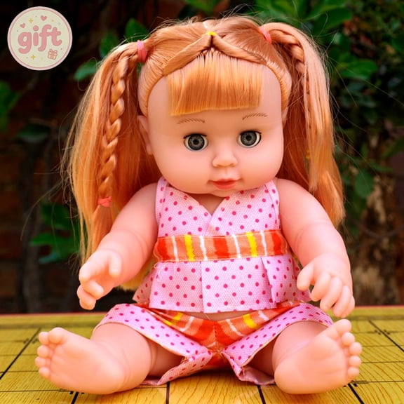 11 Inch Realistic Baby Doll, Soft Vinyl Talking & Blinking Eyes Reborn Baby Dolls, Developmental Toddler Toys, Interactive Simulation Play Toys, Ideal 1 Year Old Girl & Boy Gifts for Kindergarten