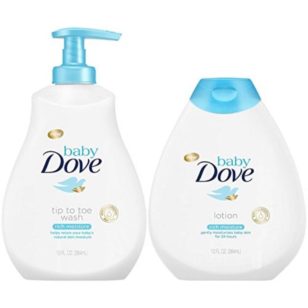 baby dove rich moisture bundle, tip to toe wash and lotion, 13