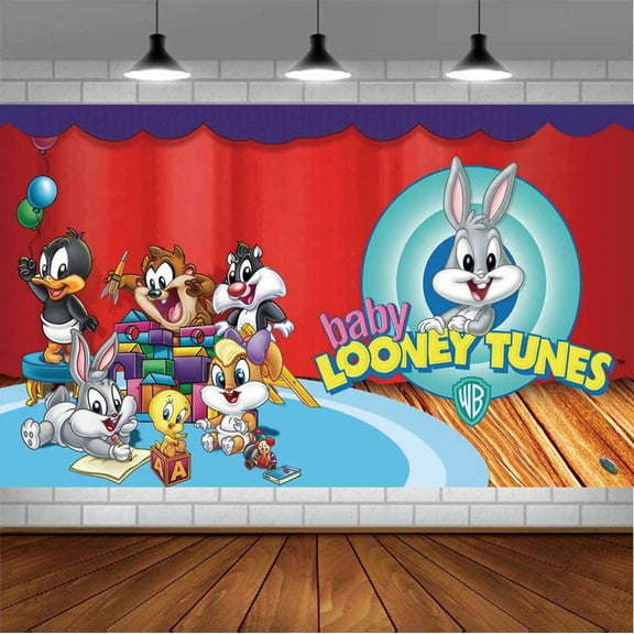 baby looney tunes Backdrop Banner Party Supplies Poster Movie Theme Background for Photography Birthday Decorations