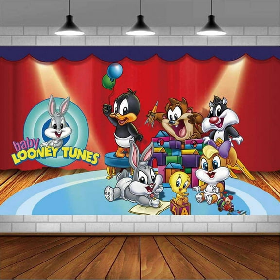 baby looney tunes Backdrop Banner Party Supplies Poster Movie Theme Background for Photography Birthday Decorations