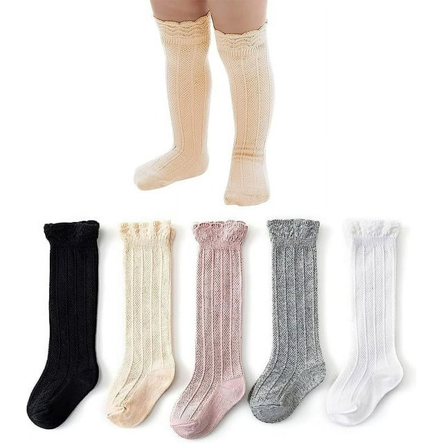 baby socks newborn kids long stockings infant toddler cute knee high