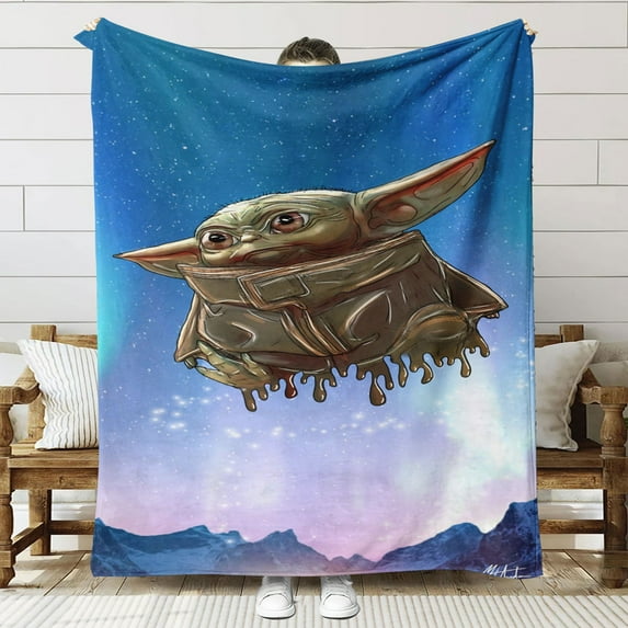 baby yoda Anti Pilling Flannel Blanket Gifts for Fans Lover Girls Boys Women Present Hoodie Him Bed 60"x80"