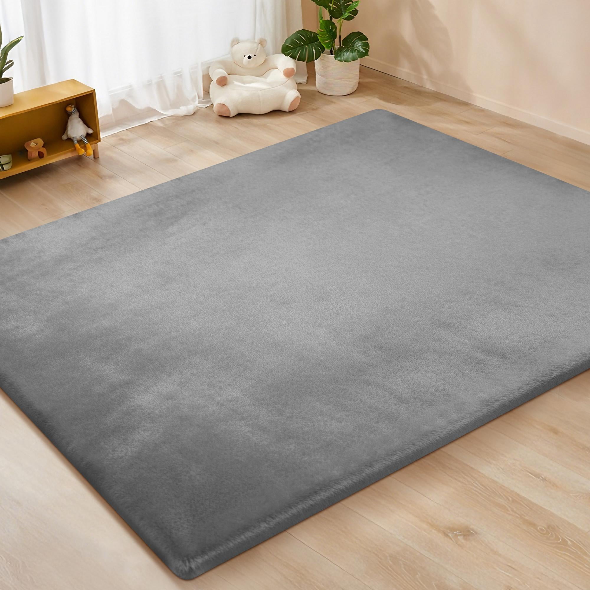 Babyeap Baby Play Mat, 1.3" Thick Foam Cushion,73"x50" Mat for Floor Cushion,Gray