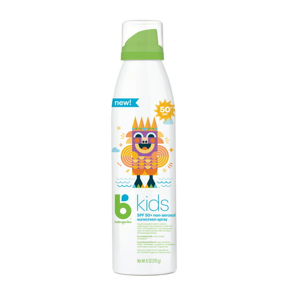 babyganics bkids sunscreen continuous spray SPF 50 6oz totally tropical scent