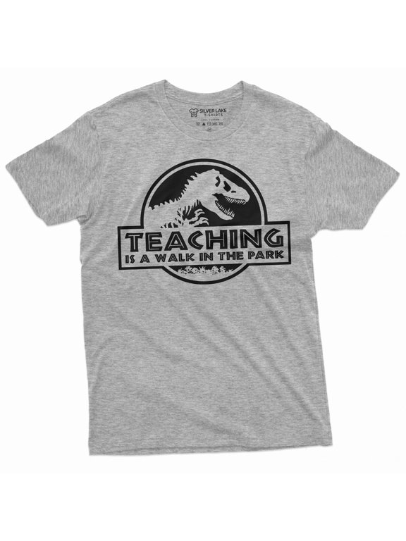 back to school funny teacher gift tee shirt teaching walk in the park sarcastic humor gift tee (XX-Large Grey)