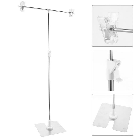 backdrop stand Small Adjustable T Shape Backdrop Stand Table Background Support System (20.87X5.31X0.39Inch)