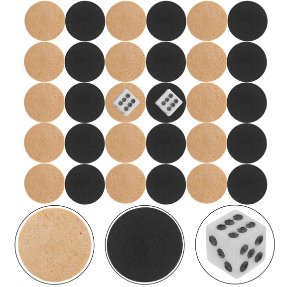 backgammon pieces 1 Set Wooden Backgammon Pieces Checkers Chess Pieces Board Game Accessories