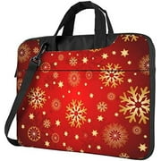 background golden snow Laptop Case Bag Portable Shoulder Bag Carrying Briefcase Computer Cover Pouch