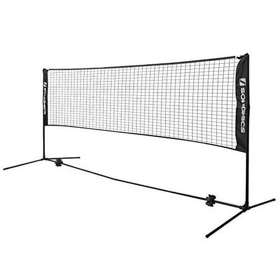 Badminton Net Set Portable Sports Set for Badminton Tennis Kids Volleyball Pickleball Easy Setup Nylon Net with Poles for Indoor Outdoor Court,16.5FT