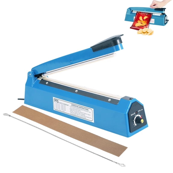 bag sealer, heat sealer, sealer machine For Food Storage And Packaging, 8 Inch Manual Impulse, With Replacement Kit