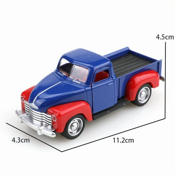 (bagged)1:38 Classical Retro Pickup, Alloy Model Car, Simulated vehicle, children's cute truck, boy's toy model, car ornaments