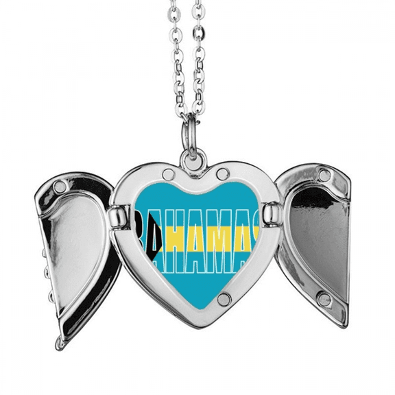 bahamas country flag name angel wings necklpendant fashion