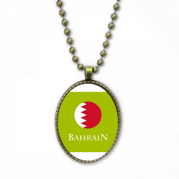bahrain asian flag persian gulf necklace vintage chain bead pendant jewelry collection