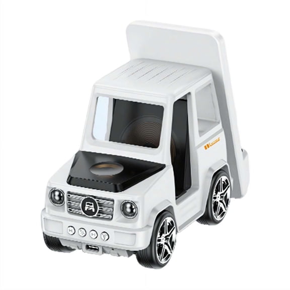 baiaixin 3-in-1 Wireless Charging Station, 15W Fast Charger Stand for iPhone, Ap-ple Watch, AirPods, Unique Car Shape Wireless Charger Dock with Hidden Speaker & Colorful Ambient Light