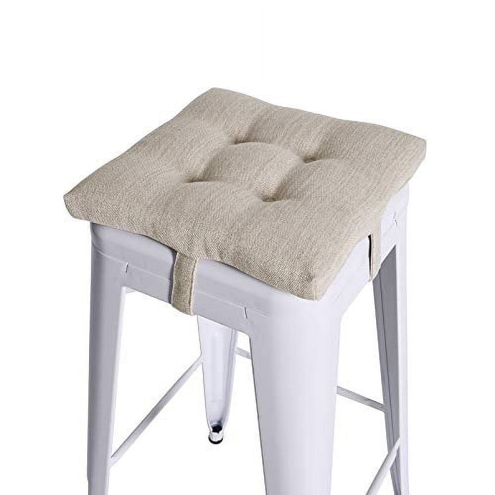 baibu Rectangular Stool Cushion, Soft Bar Stool Cushion Saddle Stool Seat  Cushions with Ties - One Cushion Only (Gray, 18x9.5x1.5in)