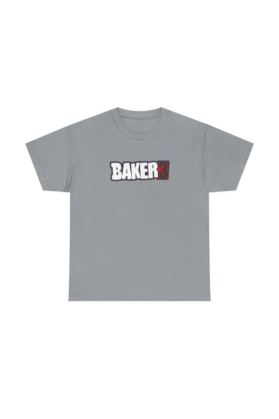 baker 3 three skateboards Vintage Logo video Classic Skate TShirt Print - Gravel / L