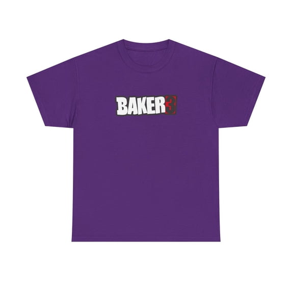 baker 3 three skateboards Vintage Logo video Classic Skate TShirt Print - Purple / 5XL