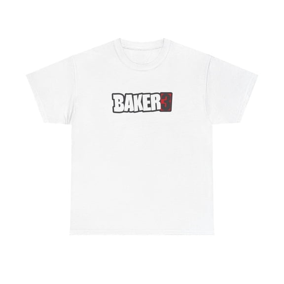 baker 3 three skateboards Vintage Logo video Classic Skate TShirt Print - White / M