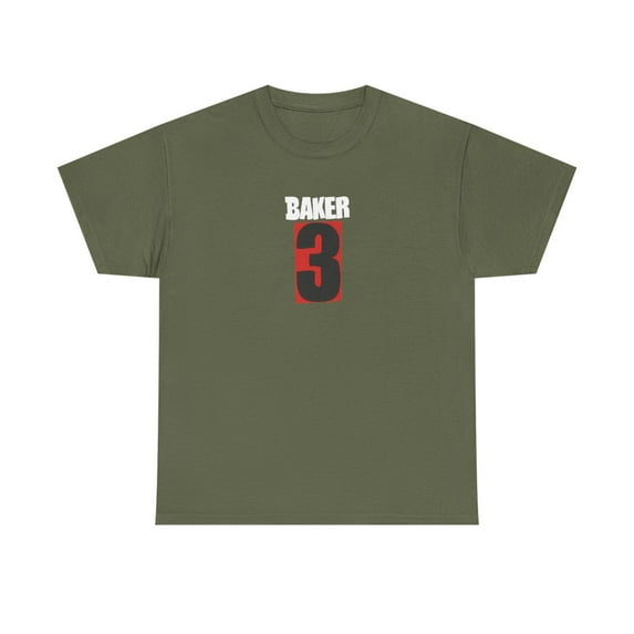 baker 3 video three skateboards Vintage Logo  Classic Skate TShirt Print - Military Green / 2XL