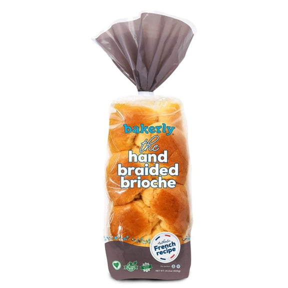 bakerly Hand Braided Brioche, Non GMO, Free from Artificial Flavors, Free from High Fructose Corn Syrup
