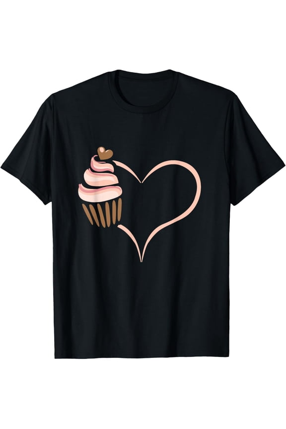 baking cupcake cute bakery muffin baking cooking for women T-Shirt men and women can wear, black, white, gifts