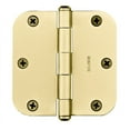 thumbnail image 1 of Baldwin Br7024 3.5" X 3.5" Solid Brass 5/8" Radius Corner Plain Bearing Mortise Hinge -, 1 of 7