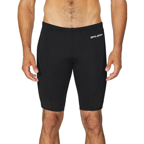 baleaf Men's Swimsuit Swim Jammers Athletic Swimwear for Lap Swimming Black Large