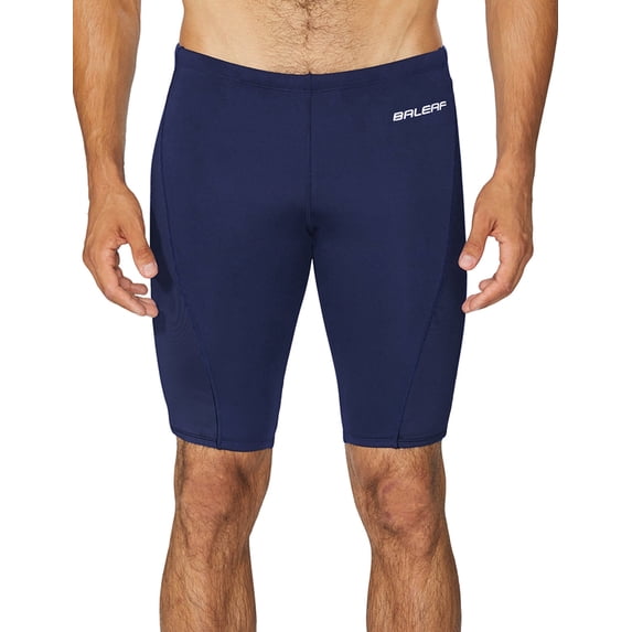 baleaf Men's Swimsuit Swim Jammers Athletic Swimwear for Lap Swimming Navy X-Large