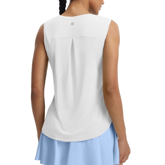 baleaf Women Sleeveless Workout Tops Athletic Tank Tops White M