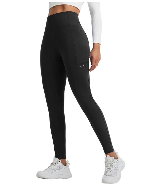 Women's Fleece Lined Leggings Thermal Tights Black M