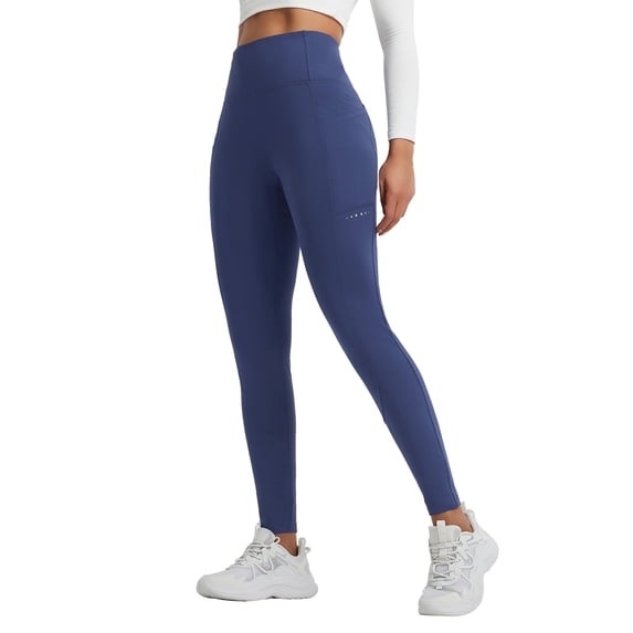 baleaf Women's Fleece Lined Leggings Thermal Tights Navy Blue S