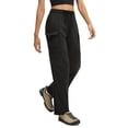 thumbnail image 1 of baleaf Women's Hiking Pants 29'' Convertible Zip-Off Pants with 6 Pockets Water Resistant Lightweight Quick Dry UPF 50+ Black L, 1 of 7