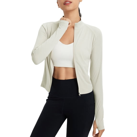 baleaf Women's UPF 50+ Sun Shirt Lightweight Crop Raw Linen S