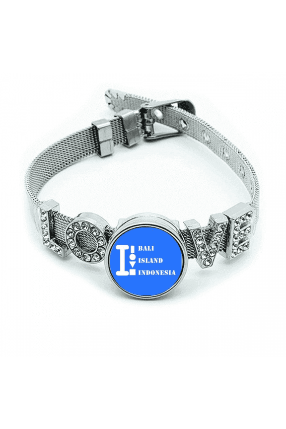 bali island indsia art deco fashion Bracelet Wristband Crystal Love Adjustable Bangle