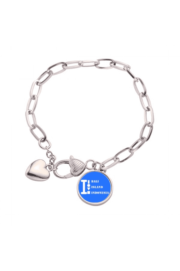 bali island indsia art deco fashion Heart Chain Bracelet Jewelry Charm Fashion