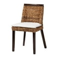 thumbnail image 1 of bali & pari Abbas Bohemian Seagrass and Dark Brown Wood Dining Chair, 1 of 10