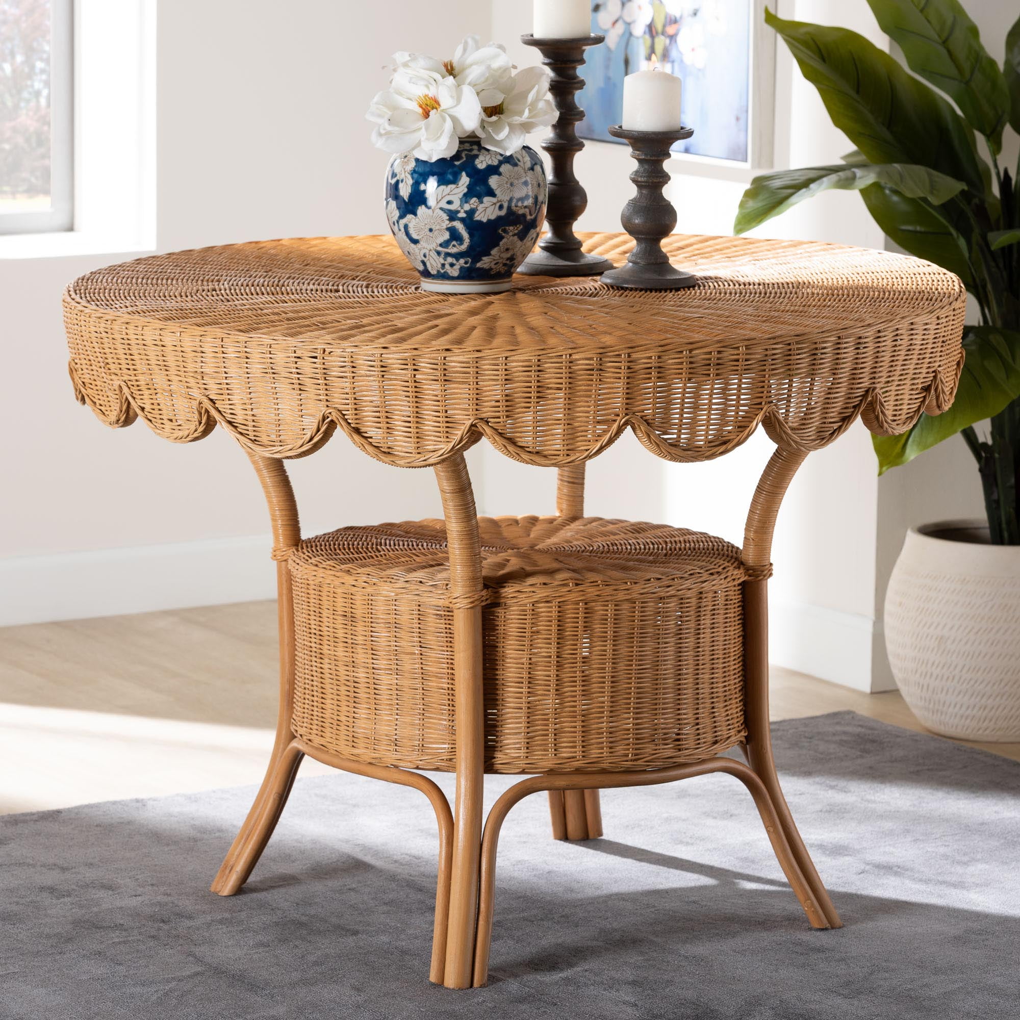 bali & pari Abena Boho Dining Table, Light Honey - Walmart.com
