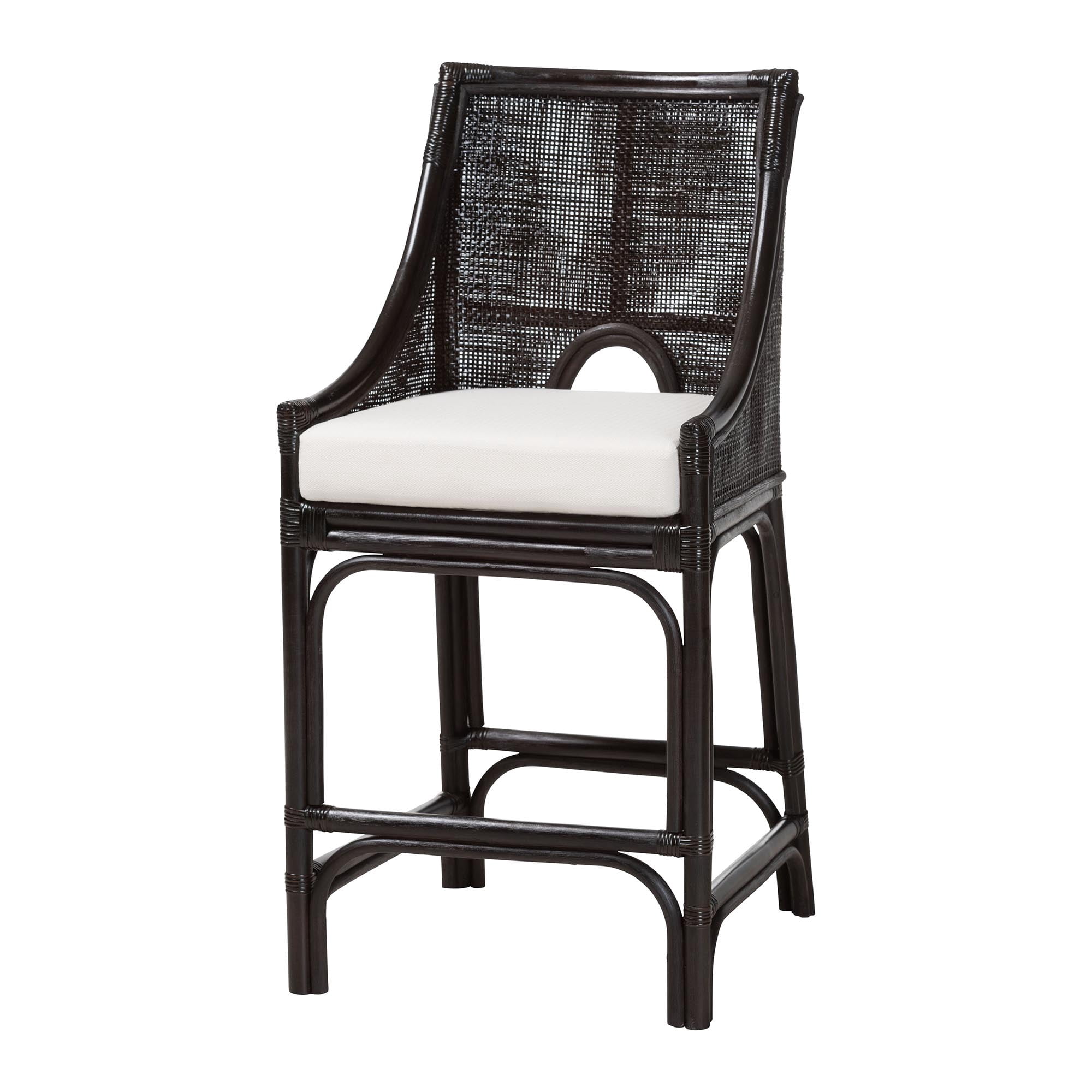 bali & pari Acton Boho Counter Stool, Counter Height, Espresso