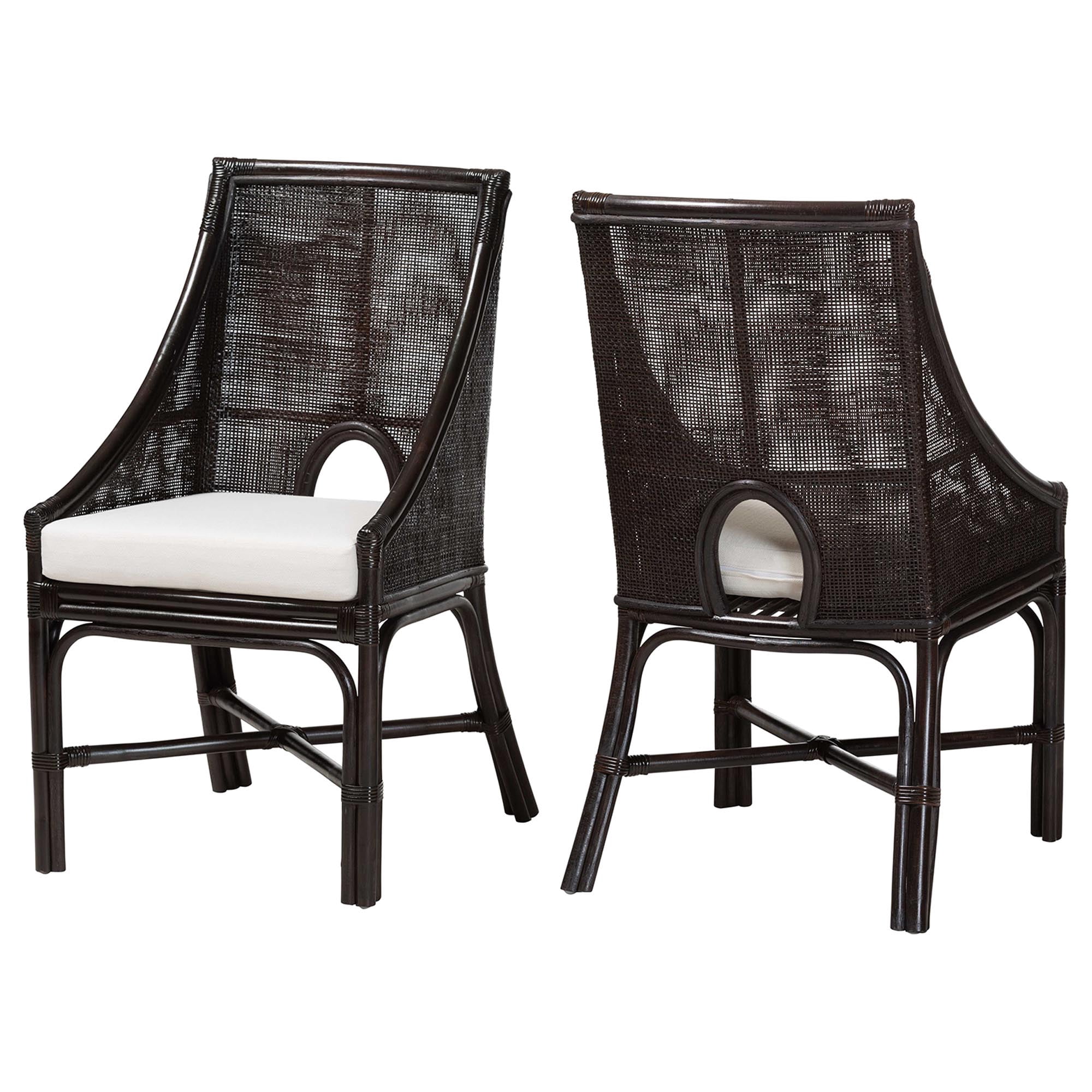 bali & pari Acton Boho Dining Chair, 2-Piece, Espresso