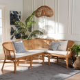 thumbnail image 1 of bali & pari Adede Boho Dining Nook Bench Set, Light Honey, 1 of 9