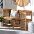 thumbnail image 1 of bali & pari Adisa Boho Dining Bench, Light Honey, 1 of 10