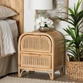 thumbnail image 1 of bali & pari Adrika Boho Nightstand, 2-Drawer, Natural, 1 of 8