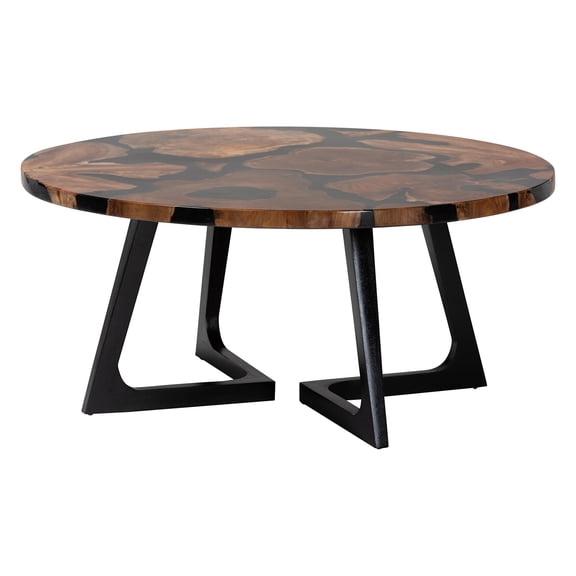 bali & pari Agata Rustic Coffee Table, Natural Brown