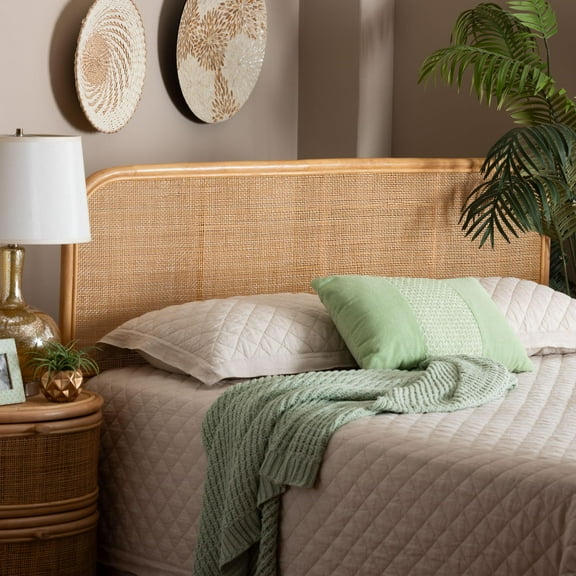 bali & pari Agota Boho Standalone Headboard, Queen, Light Honey