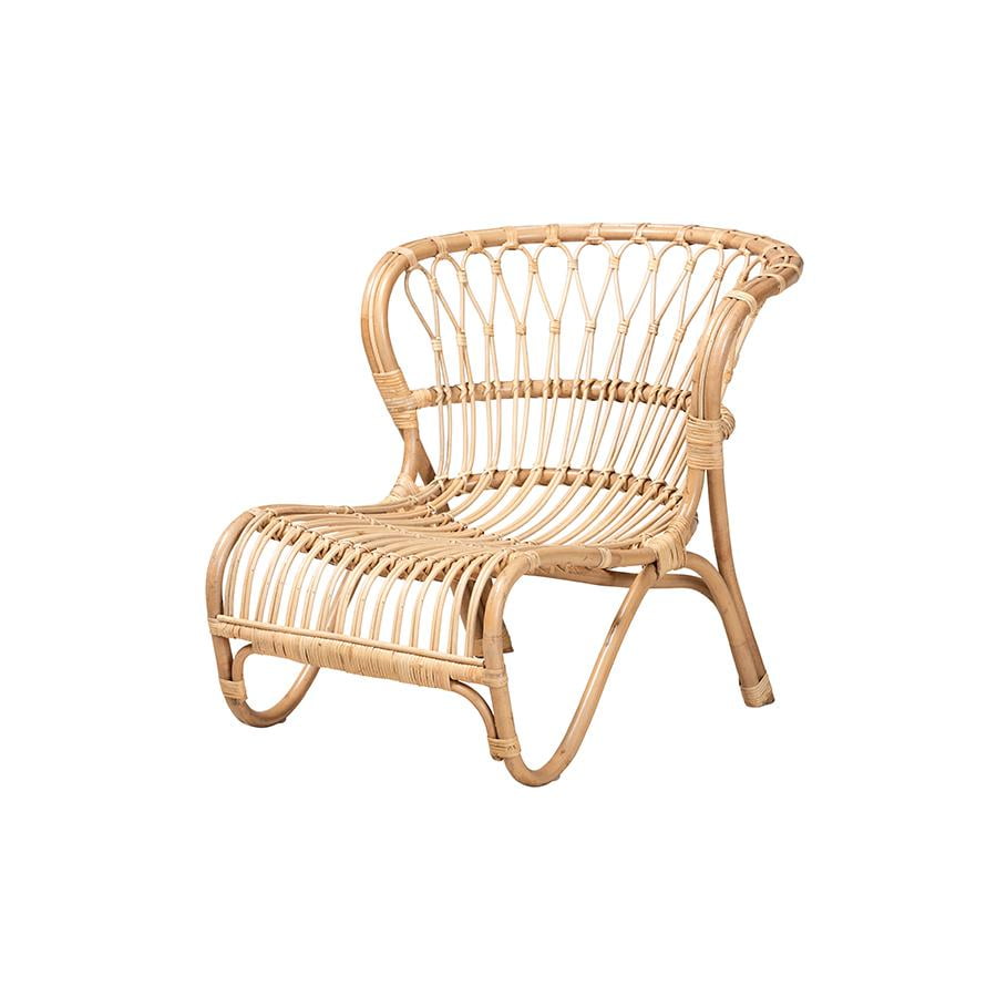 Alaya Natural Brown Handcrafted Rattan Accent Chair